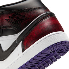 Air Jordan 1 Mid SE True Red/Black-White-Court Purple (IQ9383-611)