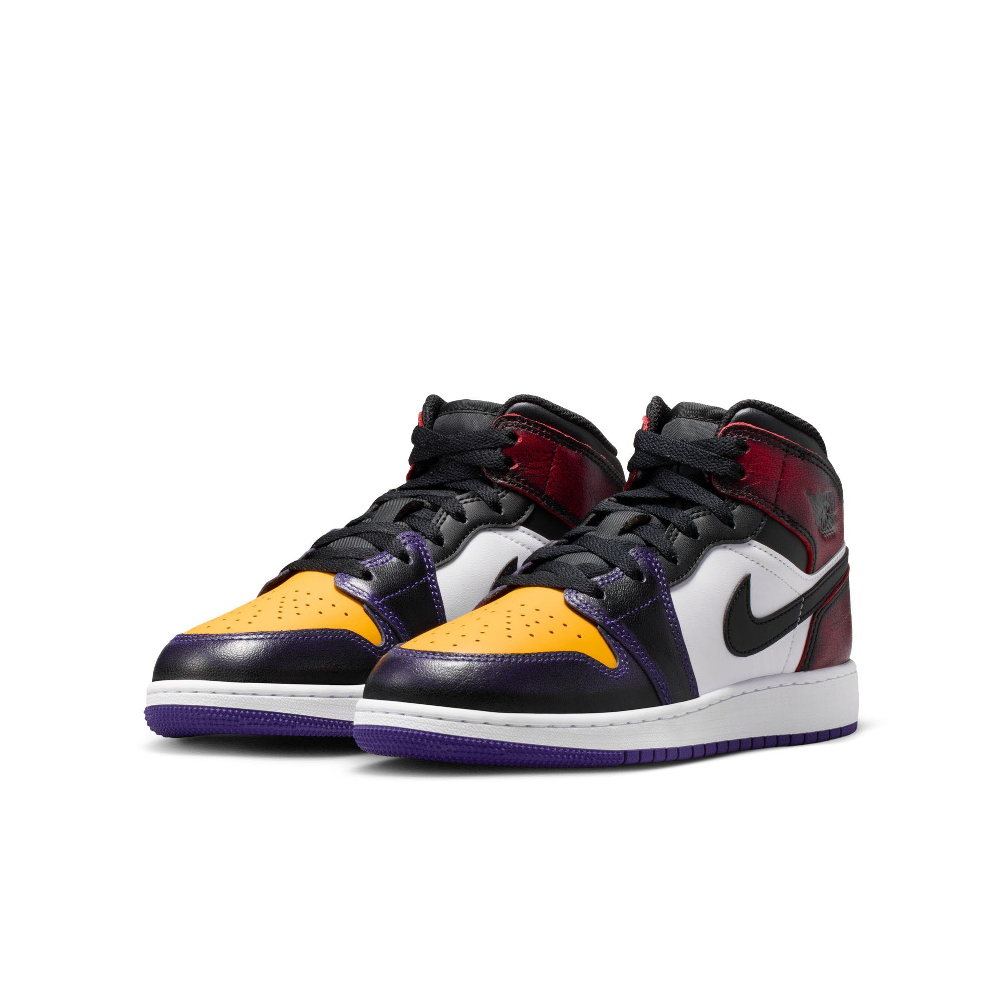 Air Jordan 1 Mid SE GS True Red/Black-White-Court Purple (IQ9700-611)