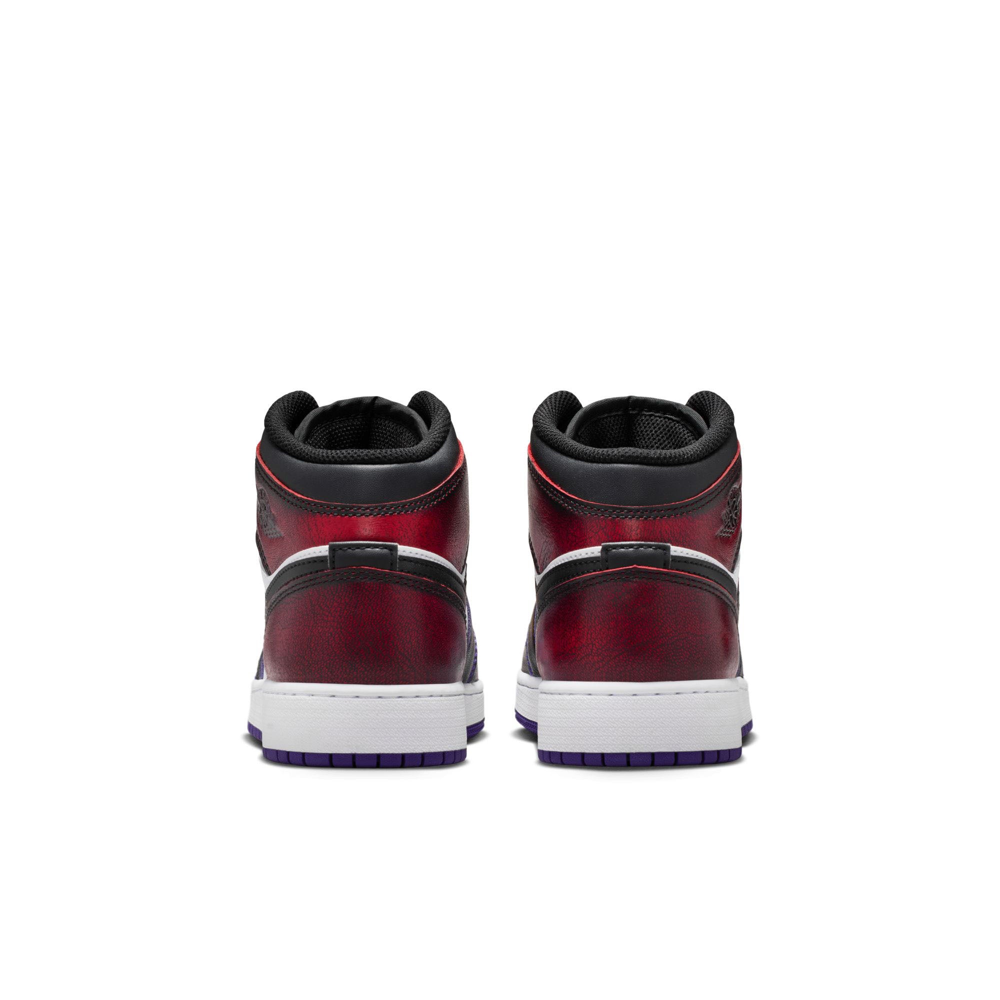 Air Jordan 1 Mid SE GS True Red/Black-White-Court Purple (IQ9700-611)