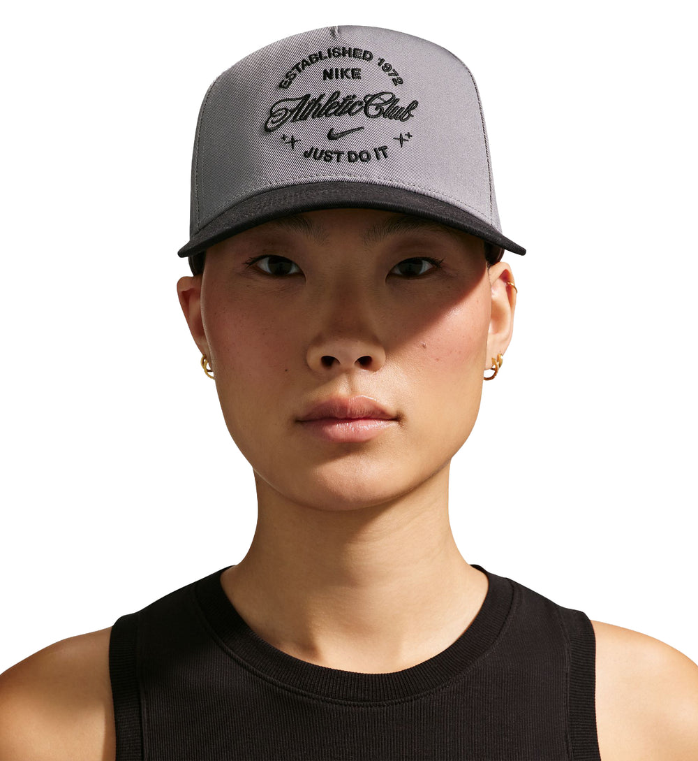 Nike Rise Structured A-Frame Cap Smoke Grey Black IR0729-084 | Pro Feet