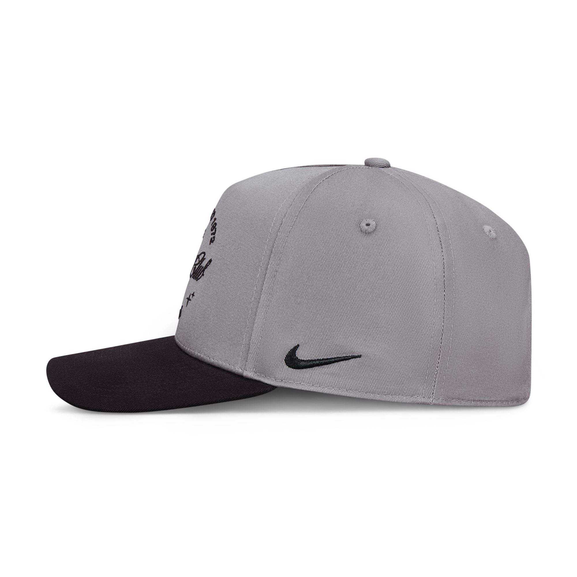 Nike Rise Structured A-Frame Cap Smoke Grey Black IR0729-084 | Pro Feet