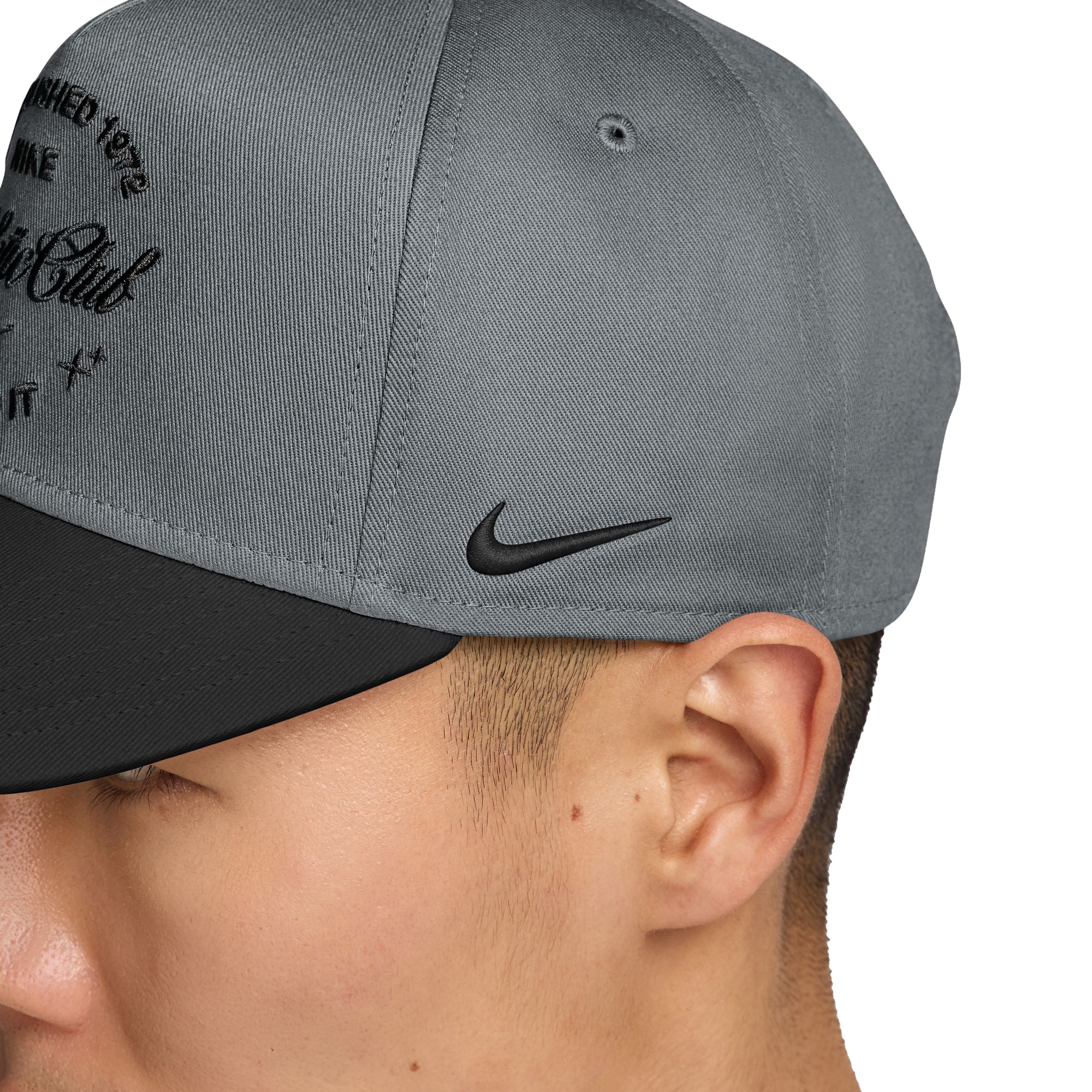 Nike Rise Structured A-Frame Cap Smoke Grey Black IR0729-084 | Pro Feet