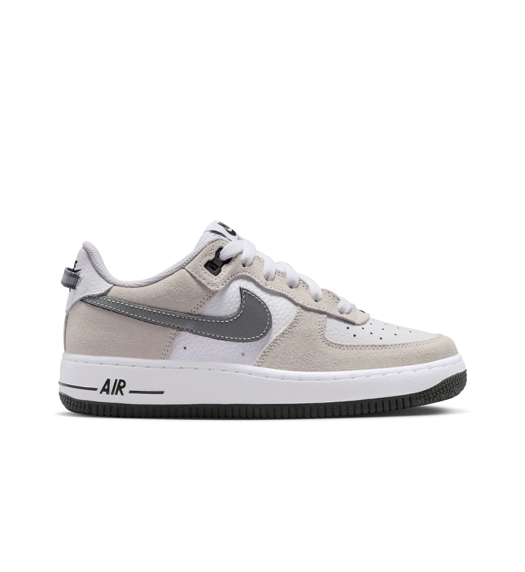Nike Air Force 1 LV8 GS White Metallic Cool Grey Black Cool Grey | Pro Feet | IR2008-100