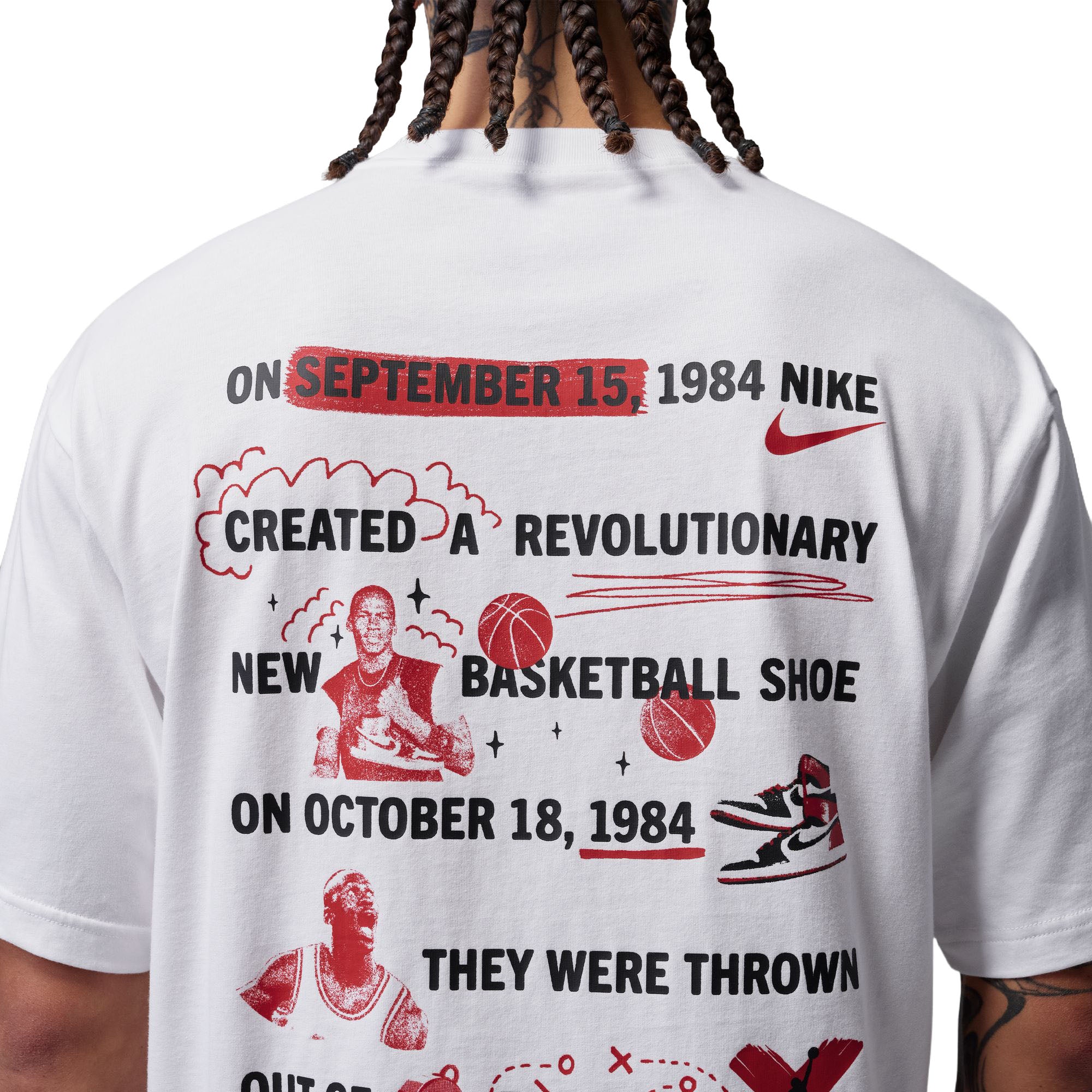 Jordan Brooklyn T-Shirt White IR2121-100 | Pro Feet