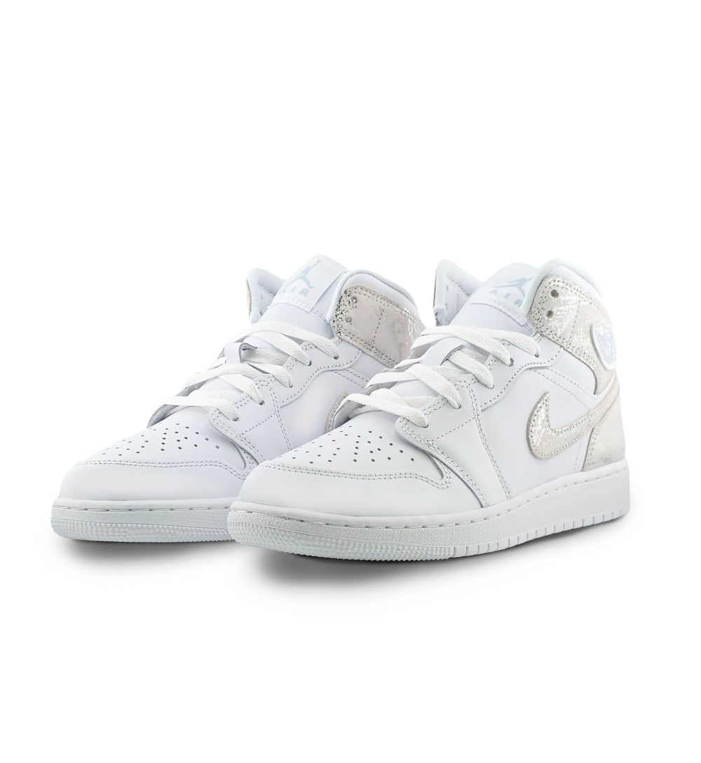 Air Jordan 1 Mid SE GS White Field Silver IR2320-100 | Pro Feet