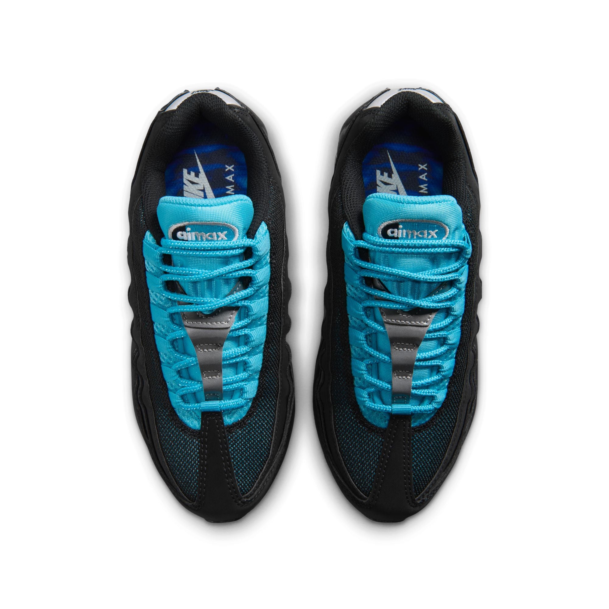 Nike Air Max 95 SE GS Black Chrome Gamma Blue Metallic Silver IR2756-001 | Pro Feet