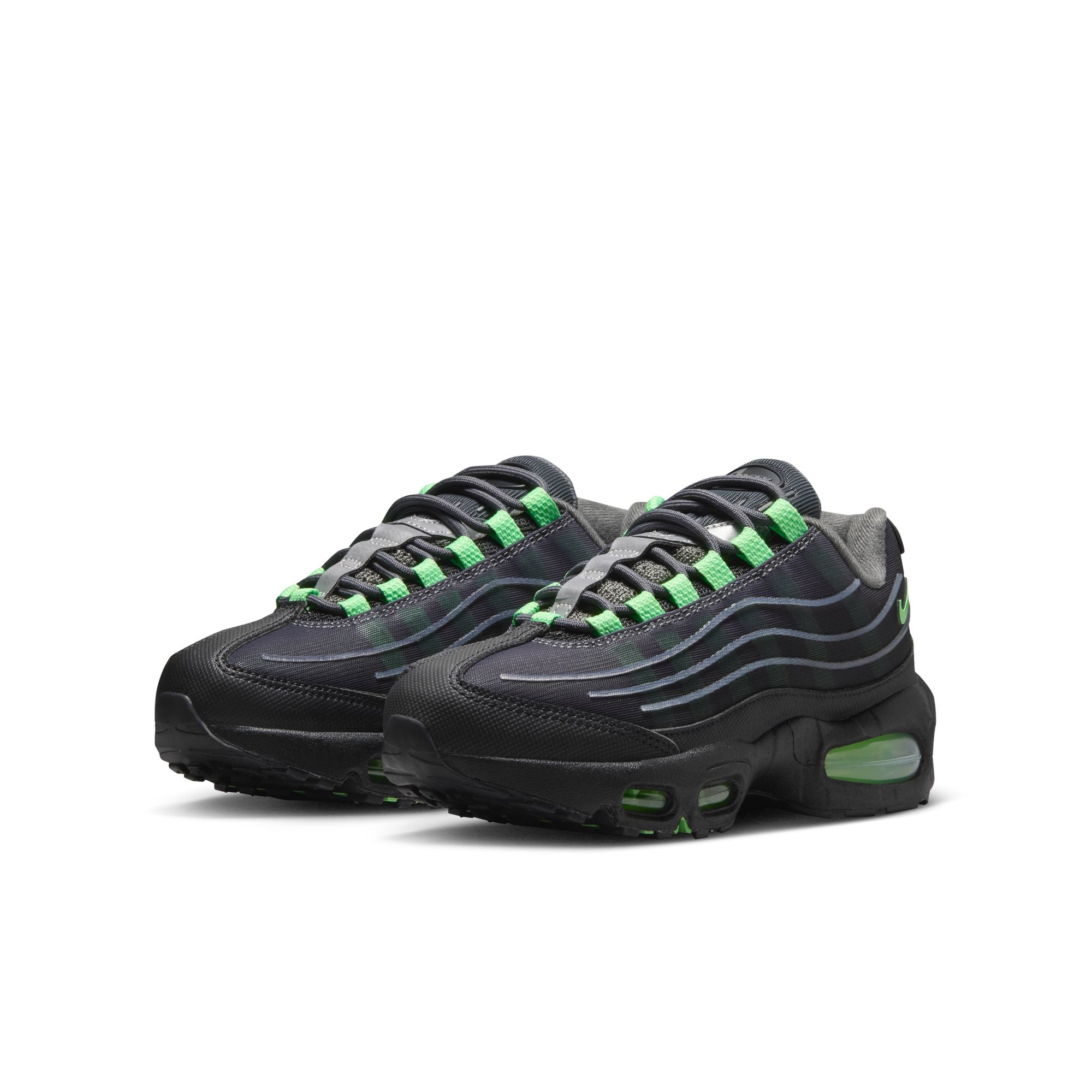 Nike Air Max 95 Big Bubble Tech GS Iron Grey Illusion Green IR4602-004 | Pro Feet