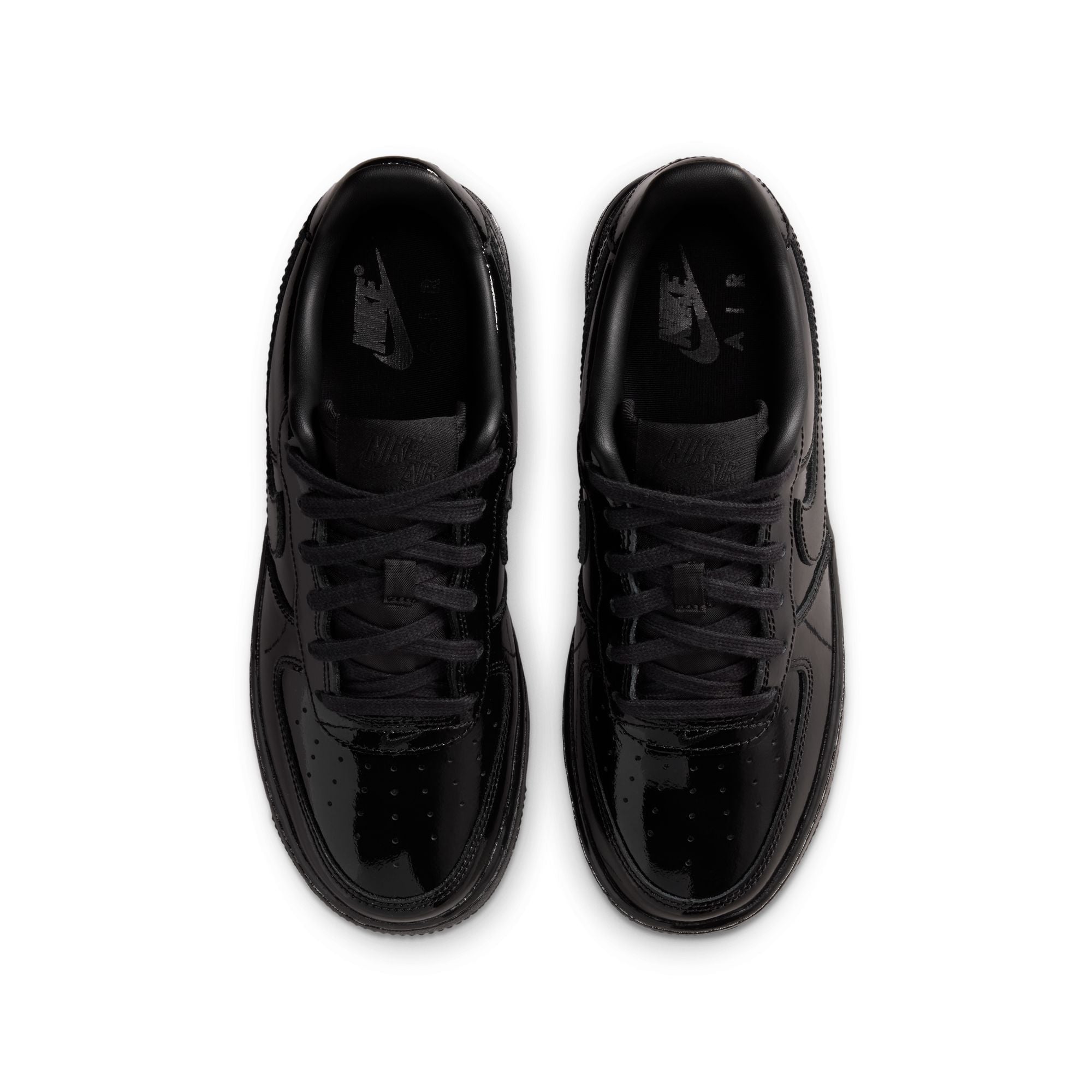 Nike Air Force 1 Low Patent Leather GS Black Black IV2448-010 | Pro Feet