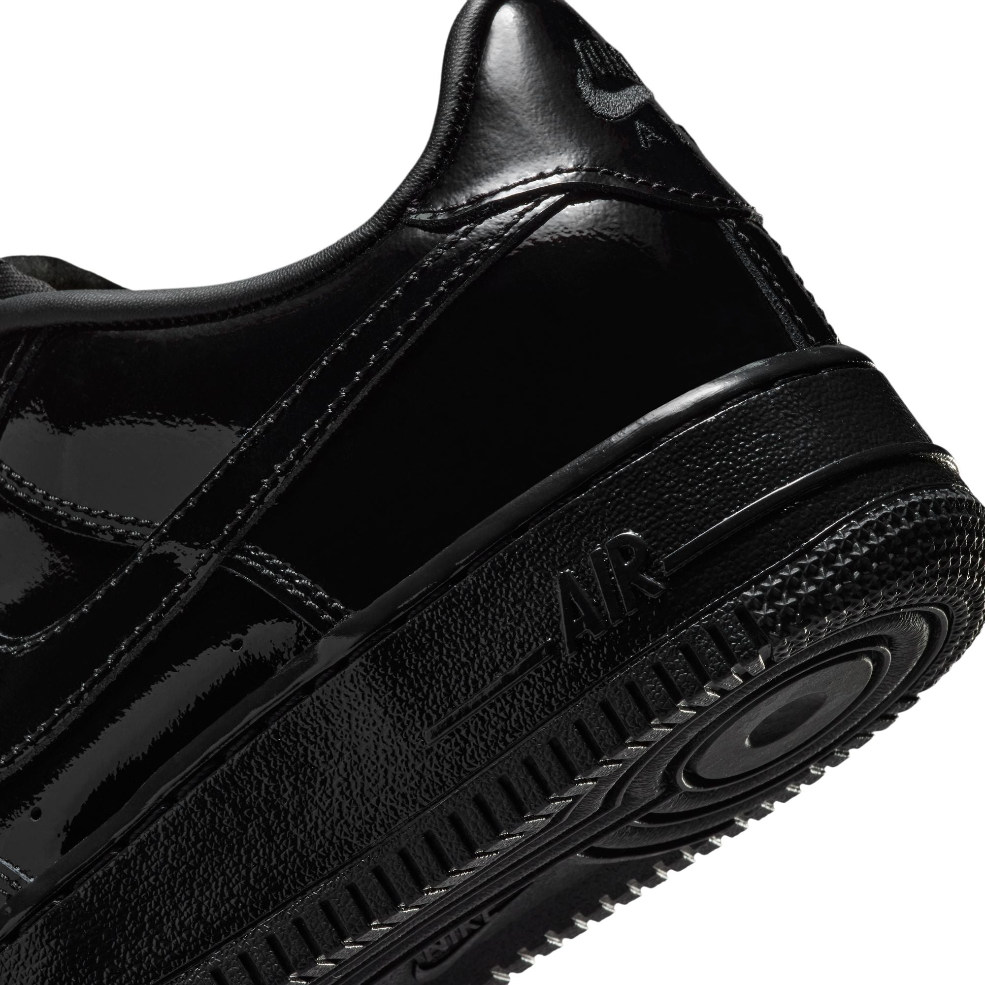 Nike Air Force 1 Low Patent Leather GS Black Black IV2448-010 | Pro Feet