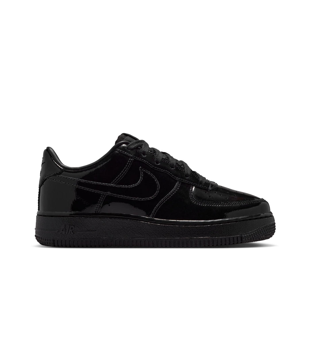 Nike Air Force 1 Low Patent Leather GS Black Black IV2448-010 | Pro Feet