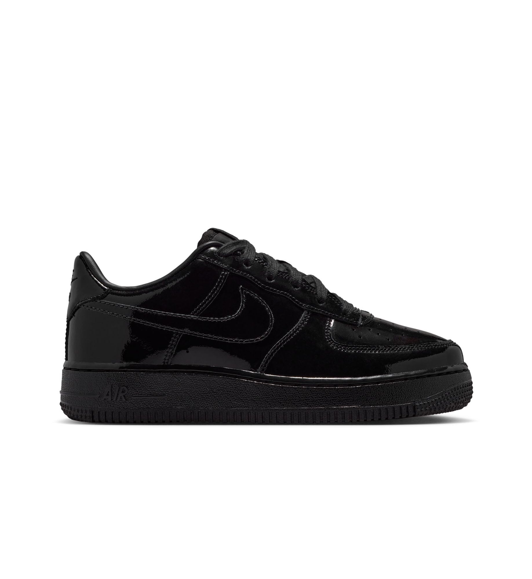 Nike Air Force 1 Low Patent Leather GS Black Black IV2448-010 | Pro Feet