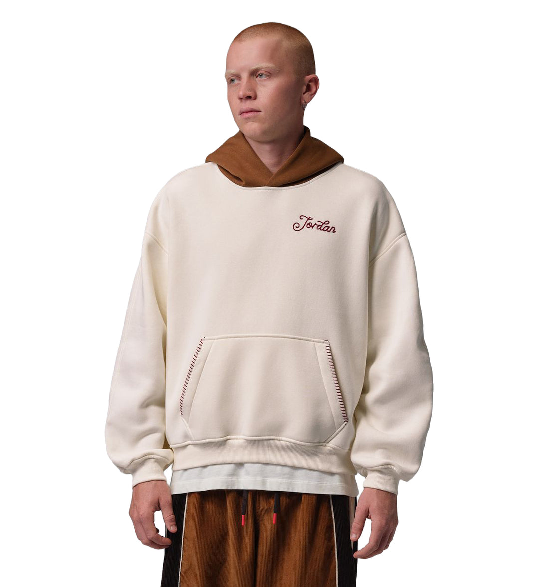 Jordan Brooklyn Fleece Men’s Oversized Pullover Hoodie Soft Pearl Light British Tan IV4902-047 | Pro Feet