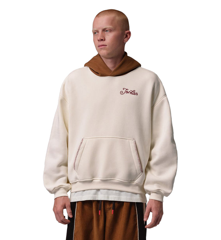 Jordan Brooklyn Fleece Men’s Oversized Pullover Hoodie Soft Pearl Light British Tan IV4902-047 | Pro Feet