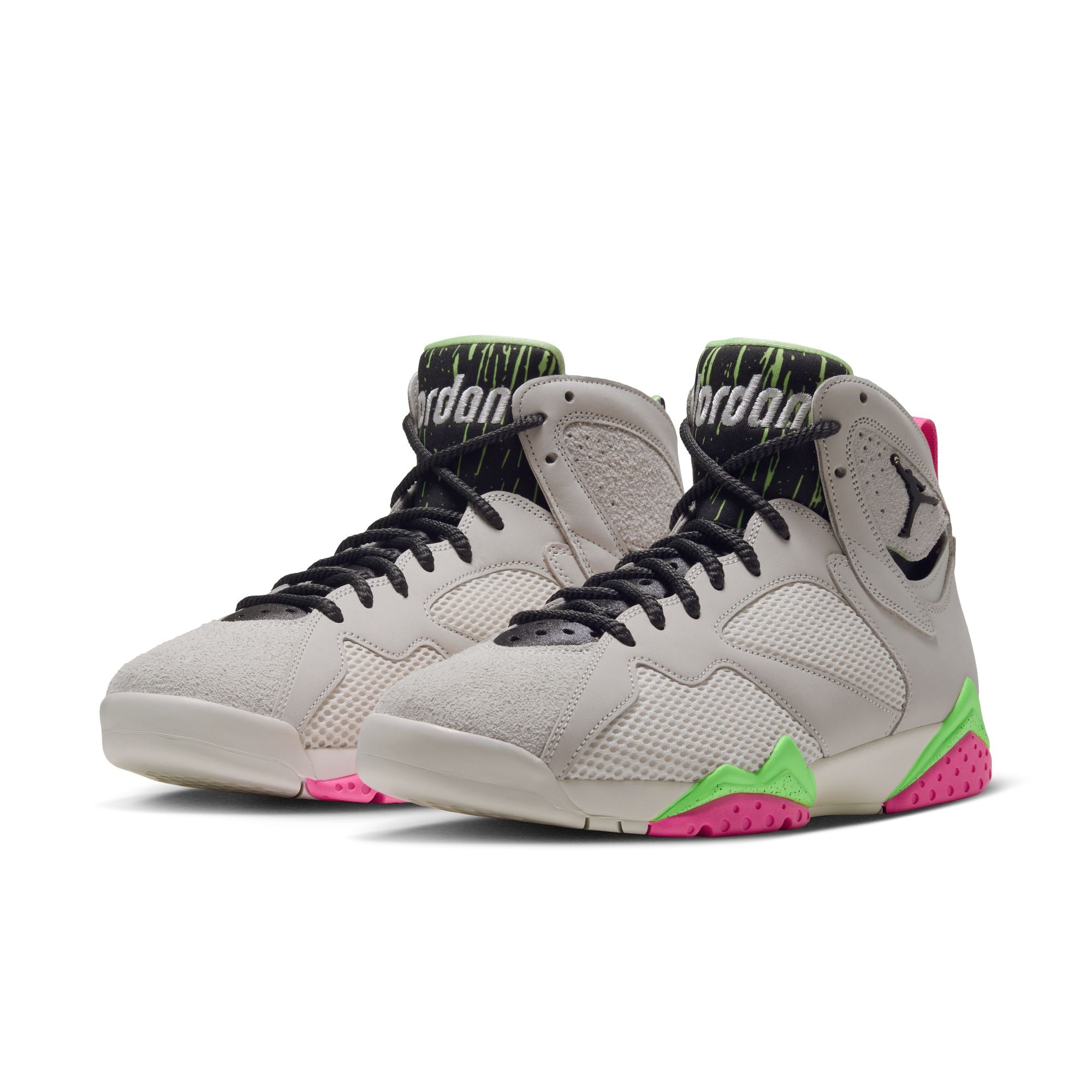 Air Jordan 7 Retro Tennis Day Phantom Anthracite Lime Blast Pink Blast IV6508-030 | Pro Feet