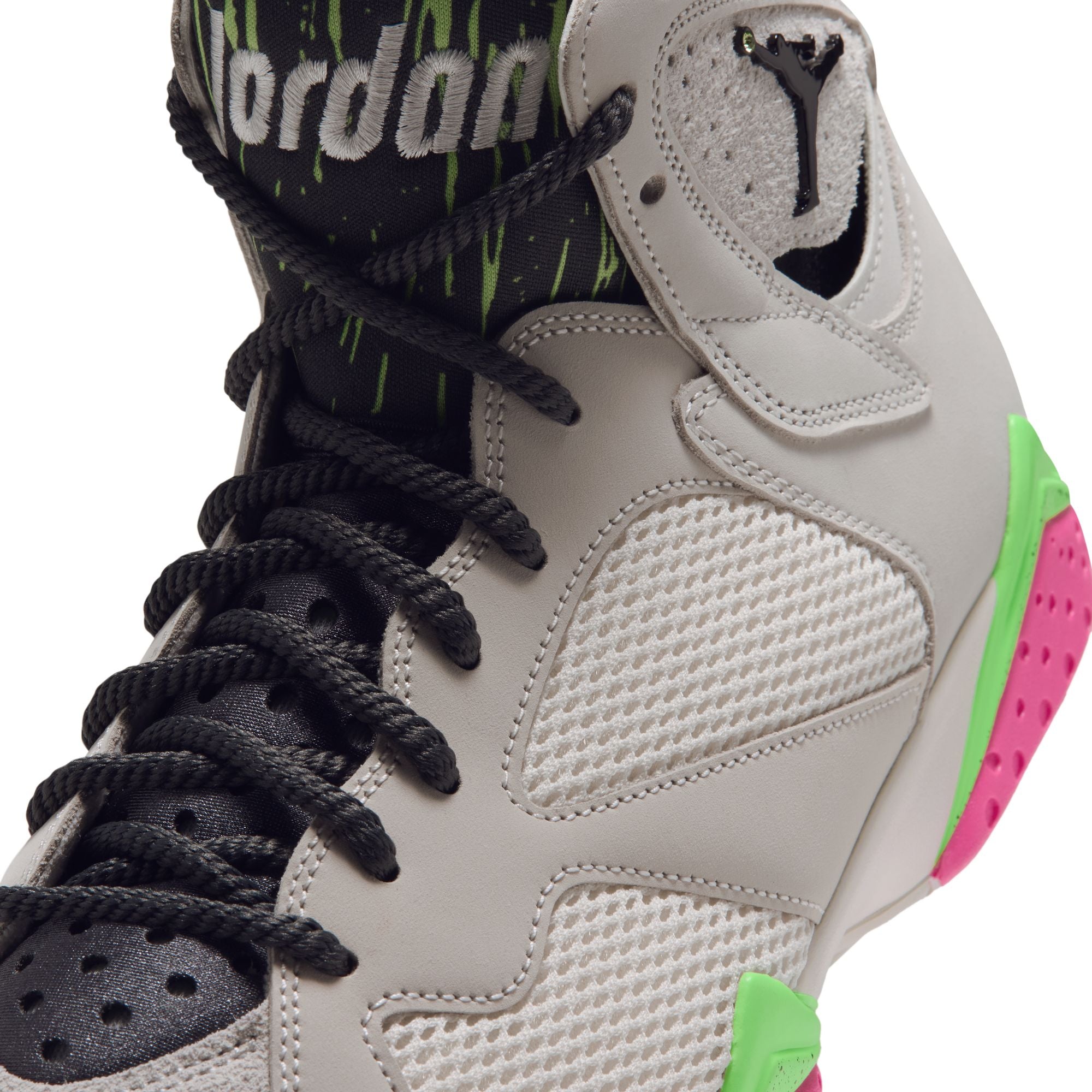 Air Jordan 7 Retro Tennis Day Phantom Anthracite Lime Blast Pink Blast IV6508-030 | Pro Feet