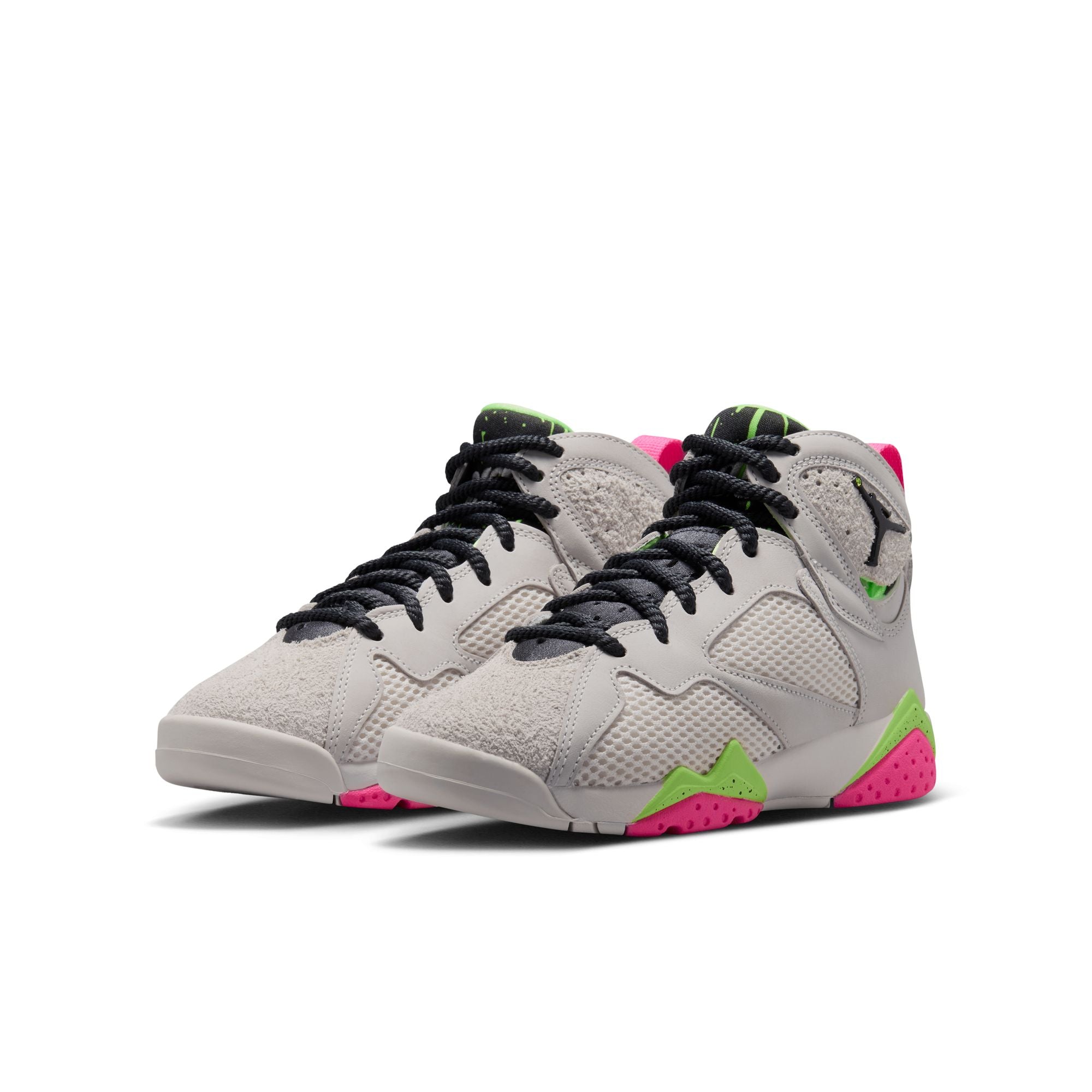 Air Jordan 7 Retro 'Tennis Day' GS Phantom Anthracite Lime Blast Pink Blast IV6509-030 | Pro Feet