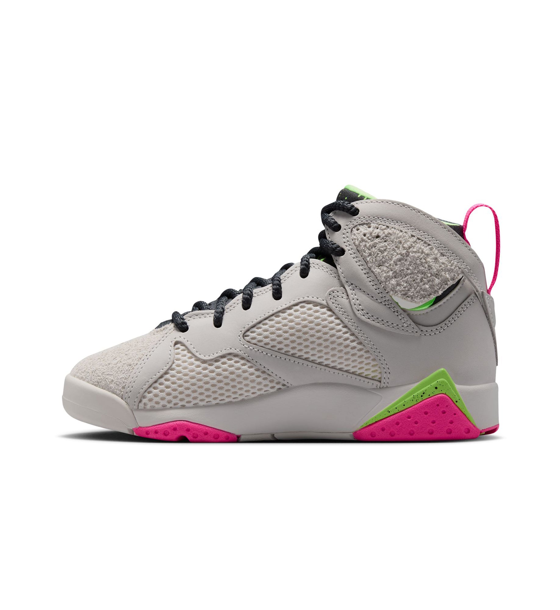 Air Jordan 7 Retro 'Tennis Day' GS Phantom Anthracite Lime Blast Pink Blast IV6509-030 | Pro Feet
