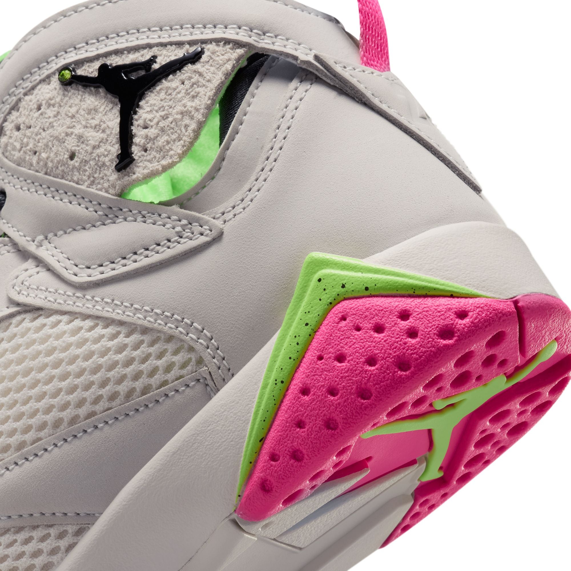 Air Jordan 7 Retro 'Tennis Day' GS Phantom Anthracite Lime Blast Pink Blast IV6509-030 | Pro Feet
