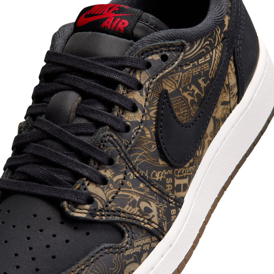 Air Jordan 1 Retro Low OG Laser GS Black Varsity Red Summit White IV7010-001 | Pro Feet