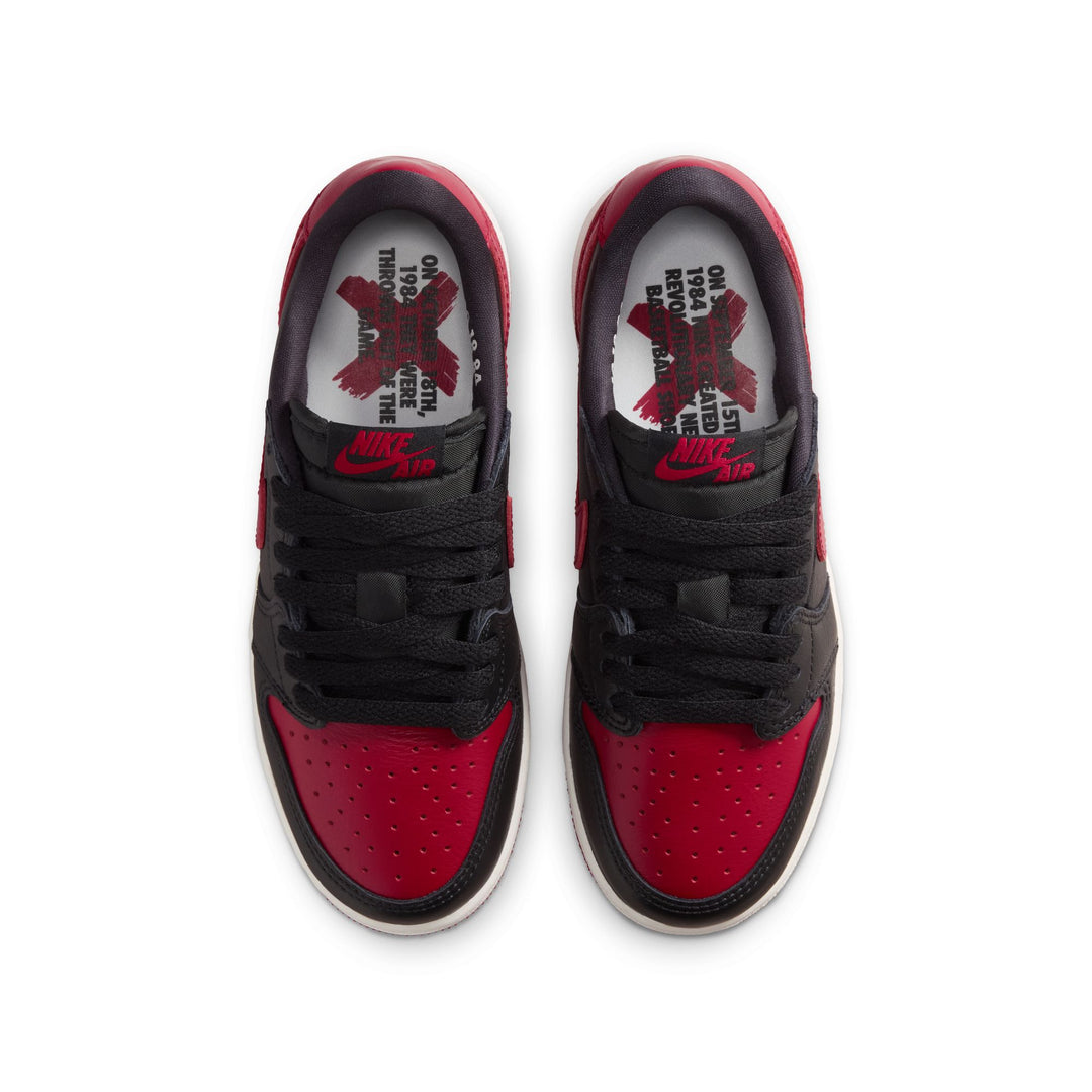 Air Jordan 1 Retro Low OG GS Black Varsity Red Summit White IW6277-001 | Pro Feet