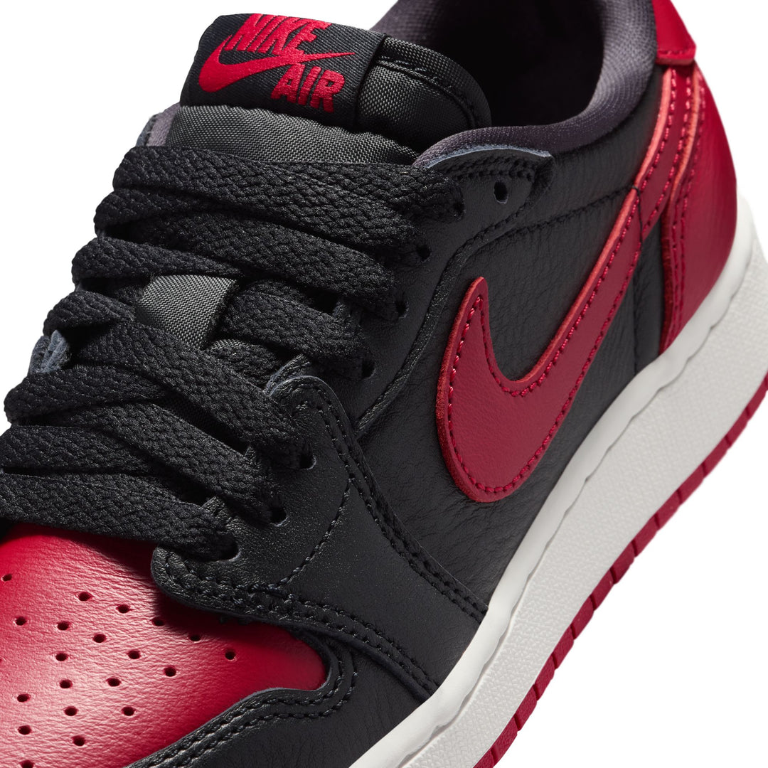 Air Jordan 1 Retro Low OG GS Black Varsity Red Summit White IW6277-001 | Pro Feet