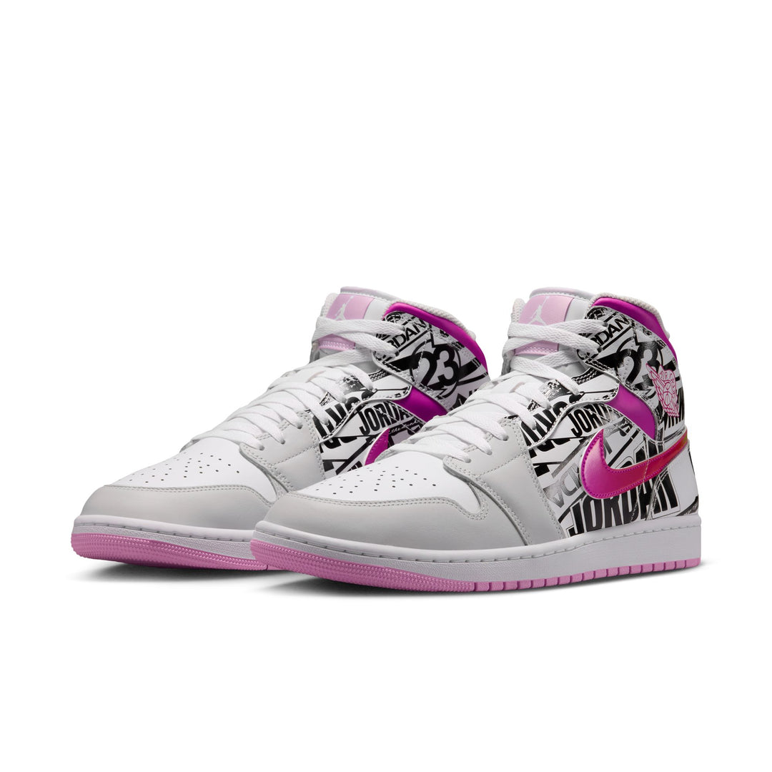 Air Jordan 1 Mid SE Off White Fire Pink IX3522-101 | Pro Feet