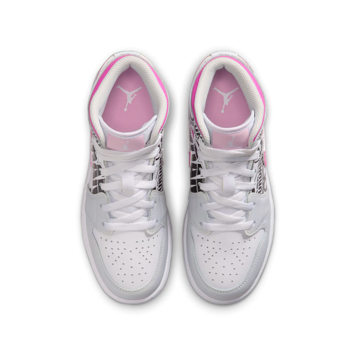 Air Jordan 1 Mid GS Off White Fire Pink IX3523-101 | Pro Feet