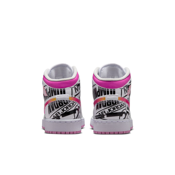 Air Jordan 1 Mid GS Off White Fire Pink IX3523-101 | Pro Feet