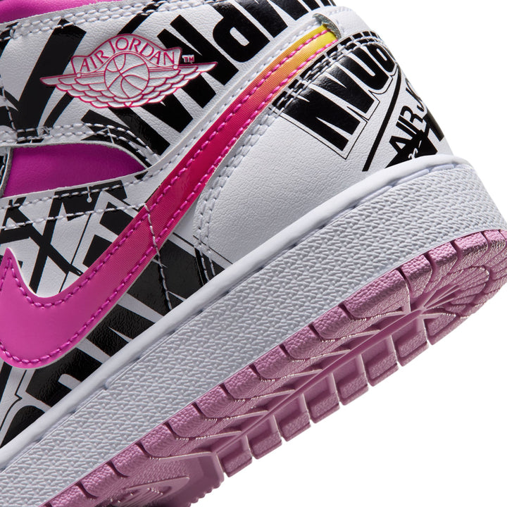 Air Jordan 1 Mid GS Off White Fire Pink IX3523-101 | Pro Feet