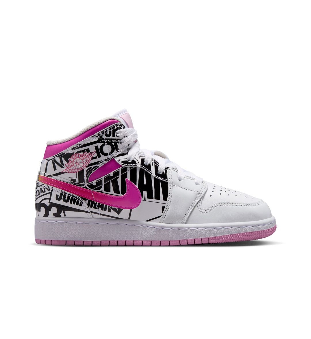 Air Jordan 1 Mid GS Off White Fire Pink IX3523-101 | Pro Feet