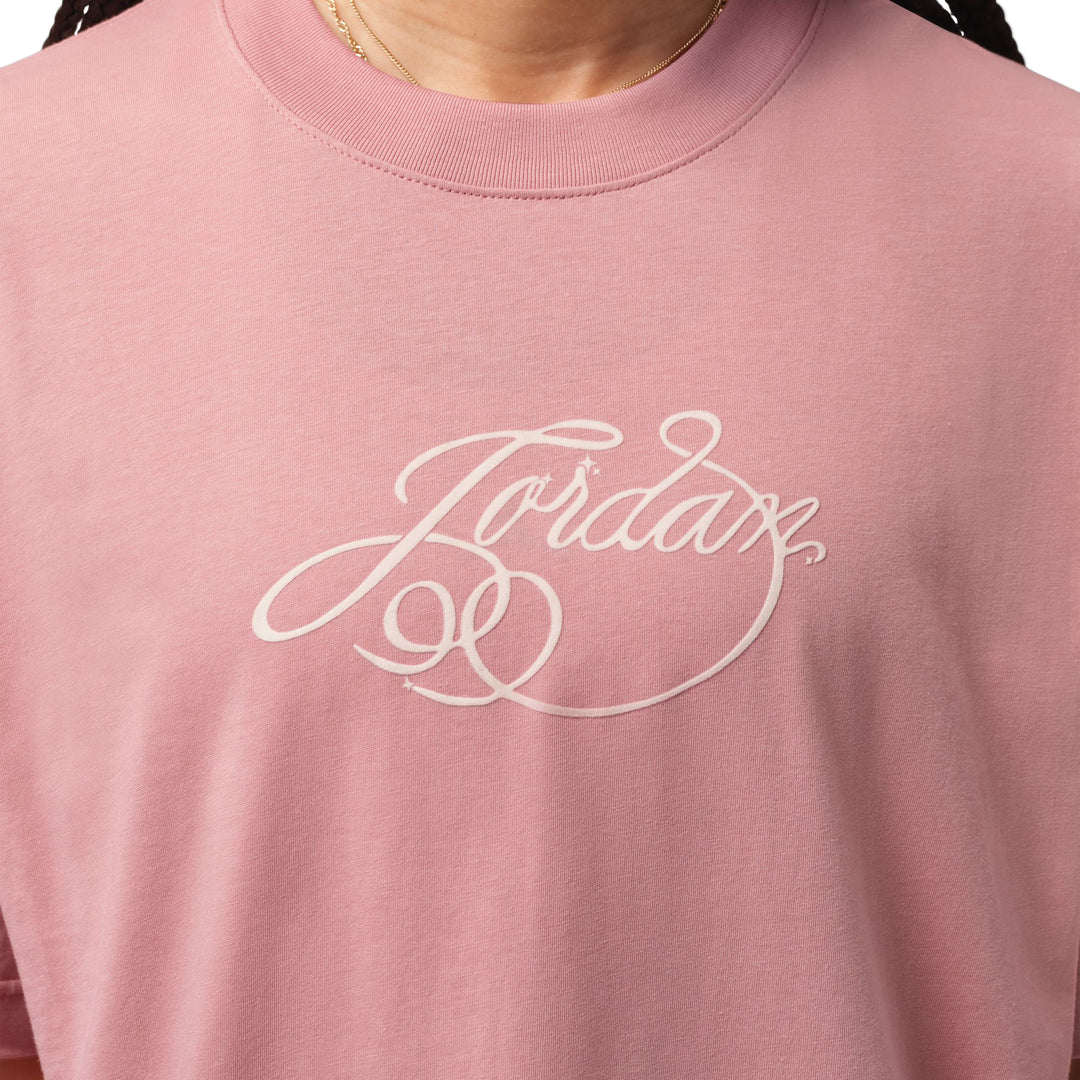 Jordan Women’s Girlfriend Fireside T-Shirt Rust Pink IX6199-685 | Pro Feet
