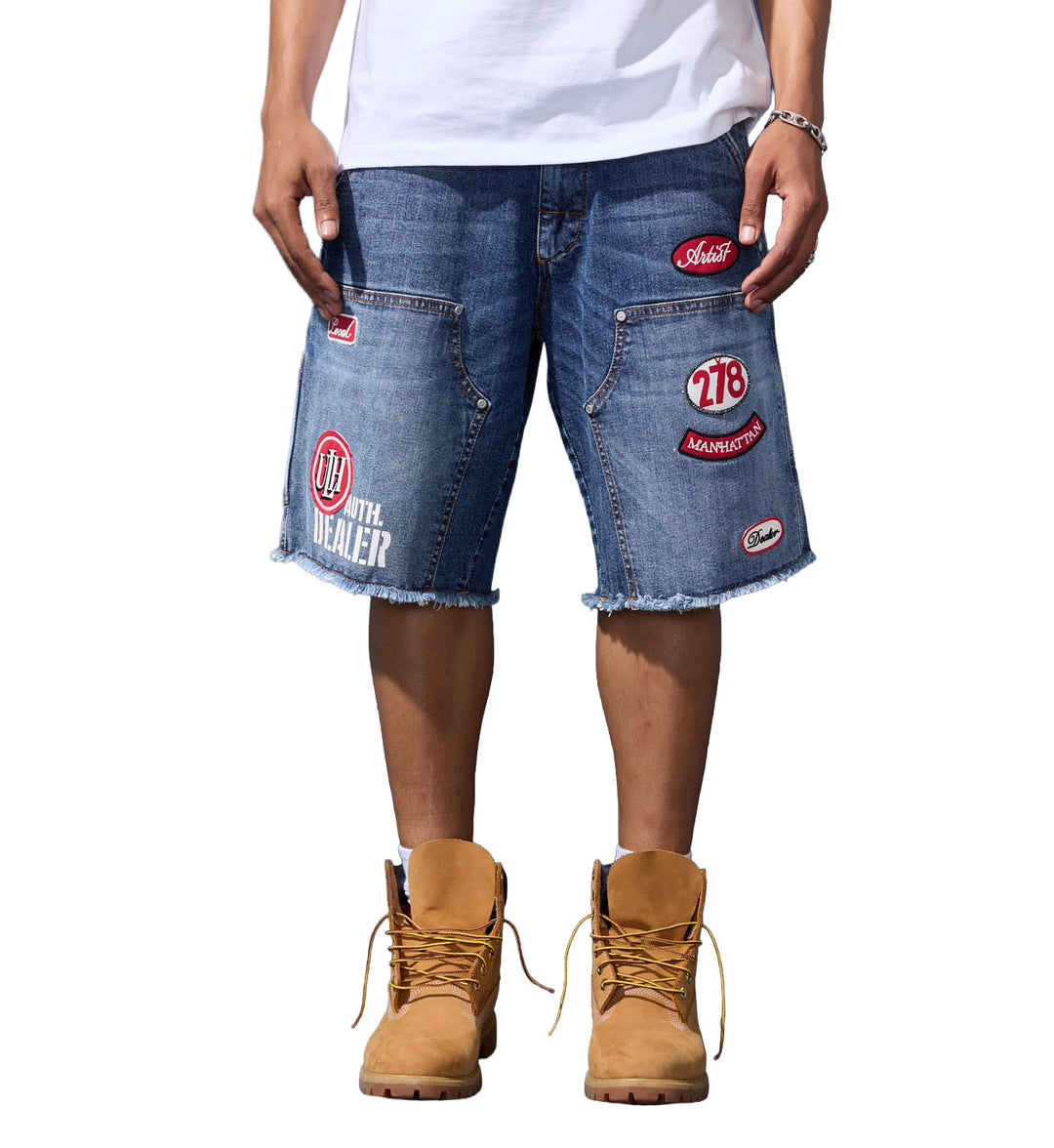 Jordan Craig OG Re-Up Denim Shorts Aged Wash J2058S-54 | Pro Feet
