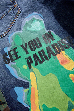 See You In Paradise Festival Denim Shorts Aged Wash JBP105S-54 | Pro Feet