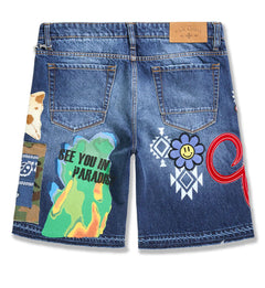 See You In Paradise Festival Denim Shorts Aged Wash JBP105S-54 | Pro Feet
