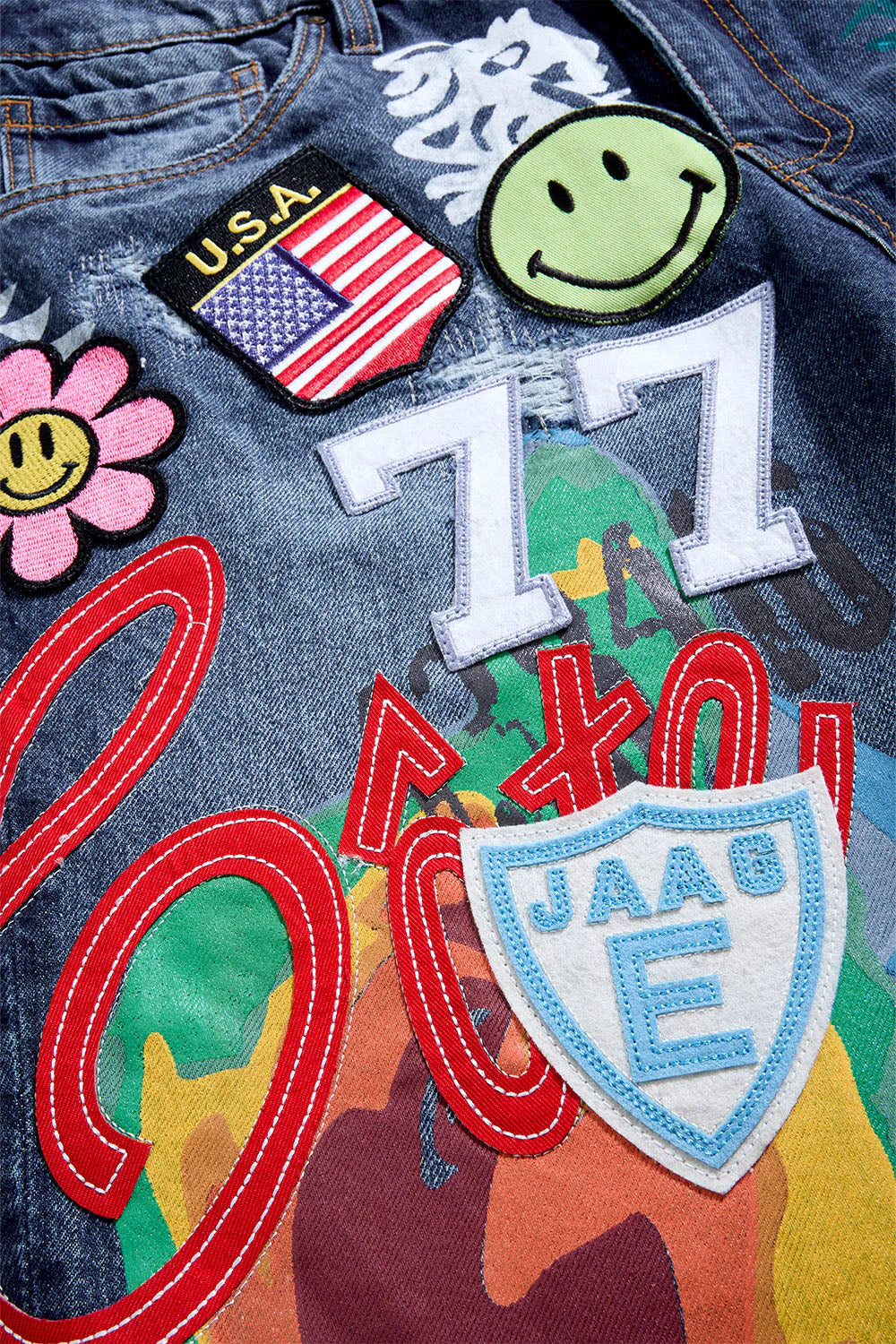 See You In Paradise Festival Denim Shorts Aged Wash JBP105S-54 | Pro Feet