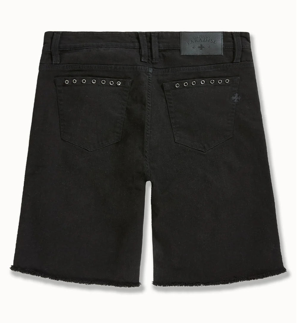 See You In Paradise Heavy Metal Denim Shorts Black JBP109S-10 | Pro Feet