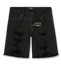 See You In Paradise Heavy Metal Denim Shorts Black JBP109S-10 | Pro Feet