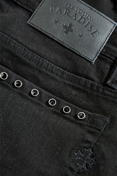 See You In Paradise Heavy Metal Denim Shorts Black JBP109S-10 | Pro Feet