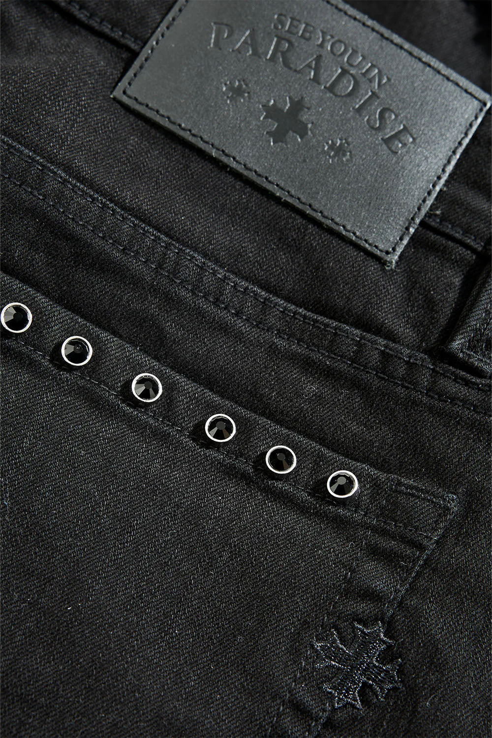 See You In Paradise Heavy Metal Denim Shorts Black JBP109S-10 | Pro Feet