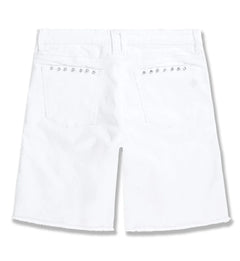 See You In Paradise Heavy Metal Denim Shorts White JBP109S-50 | Pro Feet