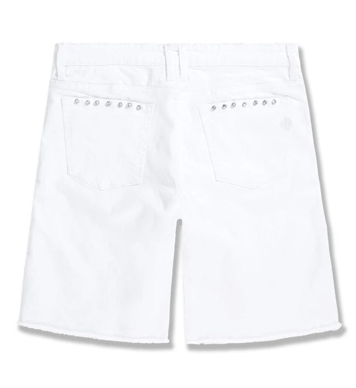 See You In Paradise Heavy Metal Denim Shorts White JBP109S-50 | Pro Feet