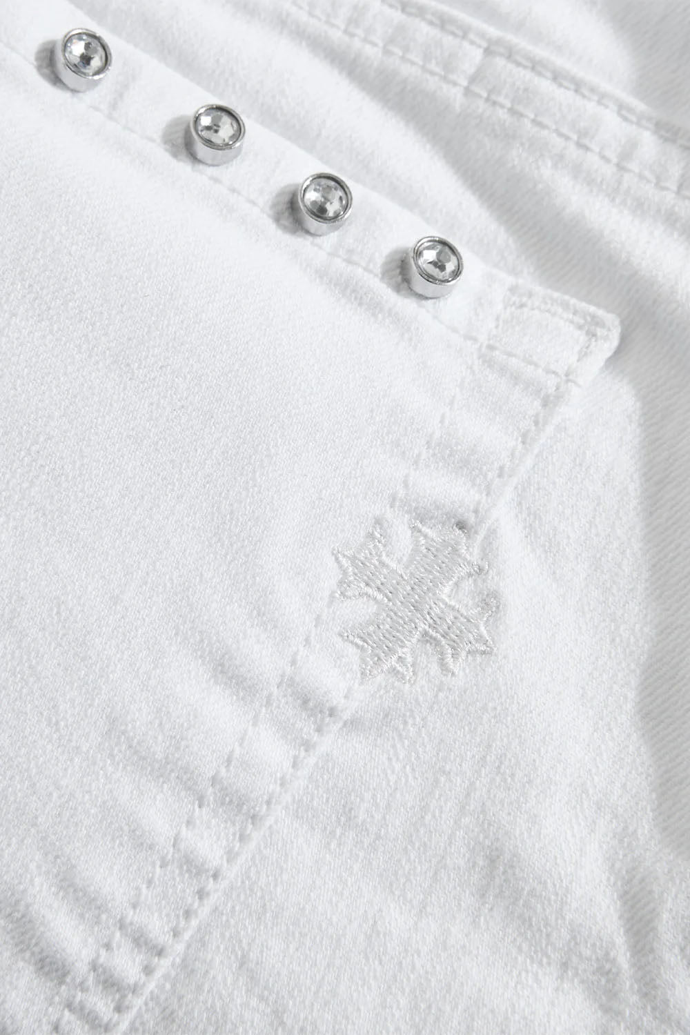 See You In Paradise Heavy Metal Denim Shorts White JBP109S-50 | Pro Feet