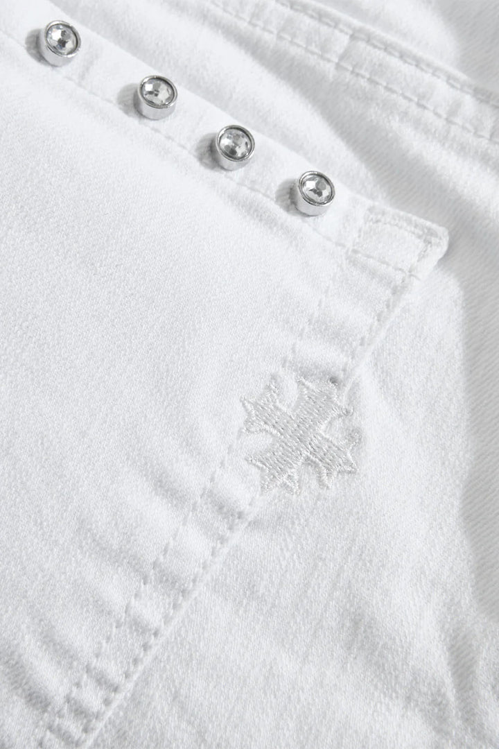 See You In Paradise Heavy Metal Denim Shorts White JBP109S-50 | Pro Feet