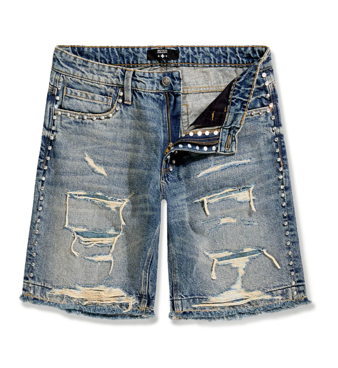 See You In Paradise Heavy Metal Denim Shorts Death Valley JBP109S-DV | Pro Feet