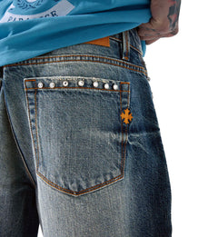 See You In Paradise Heavy Metal Denim Shorts Death Valley JBP109S-DV | Pro Feet