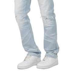 Smoke Rise Straight Heavy Whisker Effect Jeans Kori Blue (JP25508)