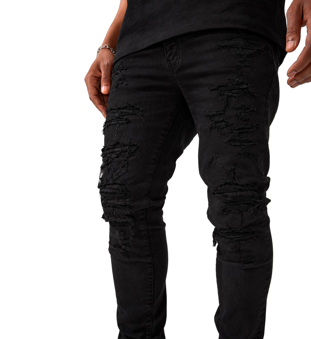 Jordan Craig Sean Slim Fit Jeans Jet Black JS2310-13 | Pro Feet