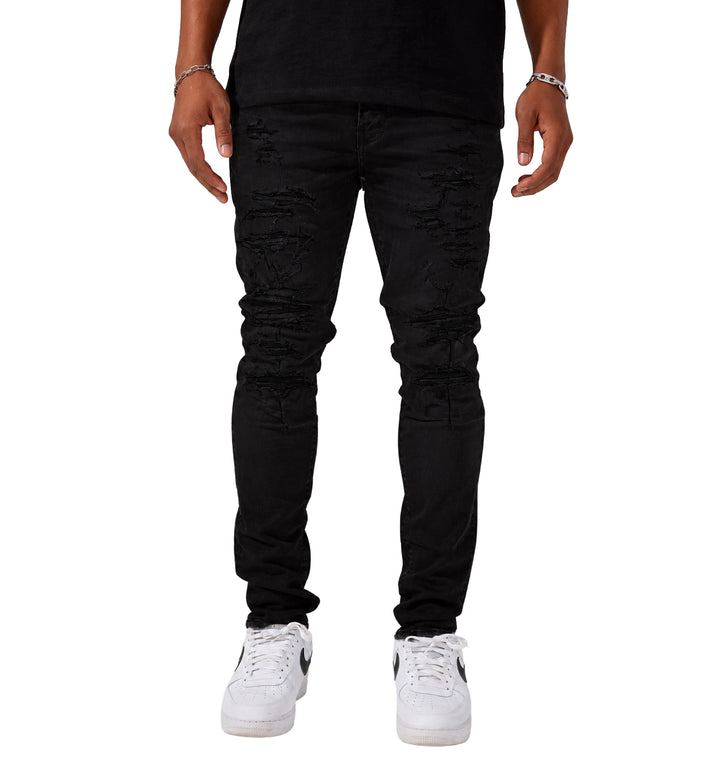 Jordan Craig Sean Slim Fit Jeans Jet Black JS2310-13 | Pro Feet