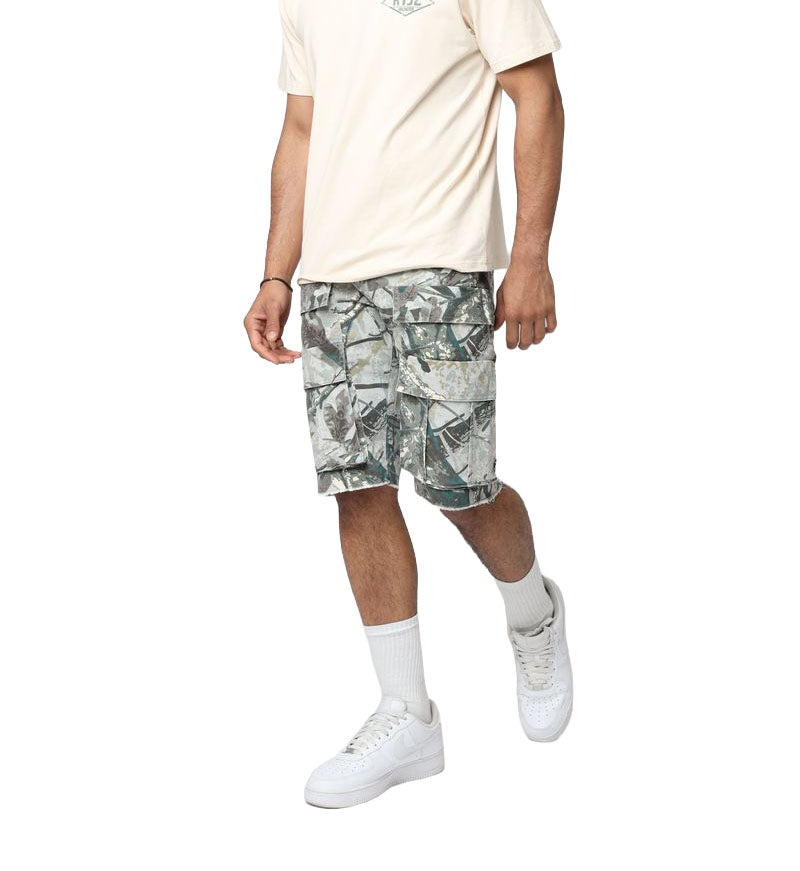 Smoke Rise Woven Cargo Shorts Wren Camo (JS25142)