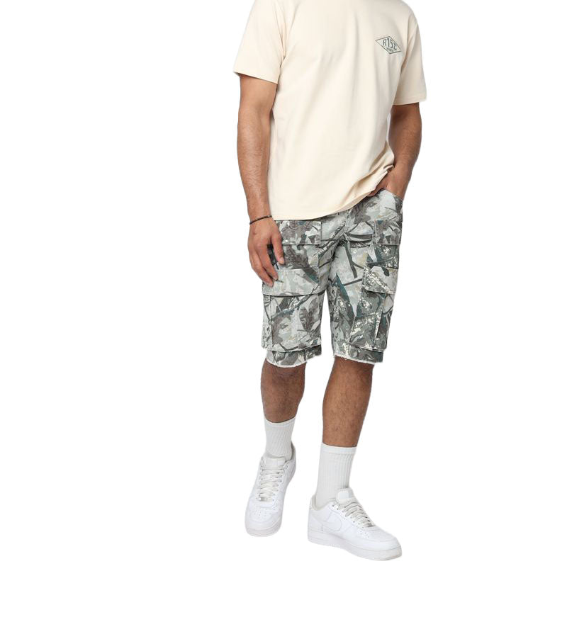 Smoke Rise Woven Cargo Shorts Wren Camo (JS25142)